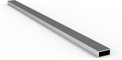 Rechthoekige aluminium buis - Aluminium profiel - Bouwprojecten uitvoeren - Zilver geanodiseerd - 112 cm x 60x40 mm - Zilver