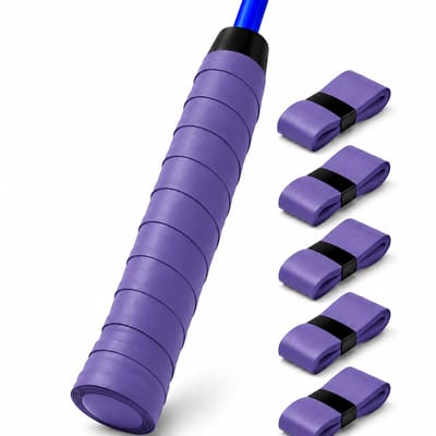BOTC Griptape - Padelgrip - 5 stuks - voorgesneden Badmintonracket Overgripstape - fluweelzachte Textuur - Comfort antislip - Paars