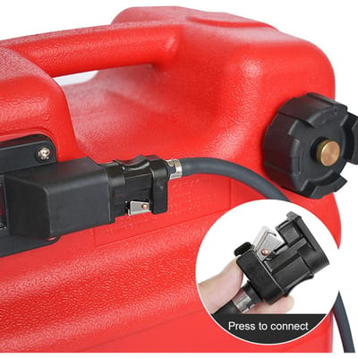 Tuyau de carburant pour bateau de 300 cm avec raccords à pompe manuelle Tuyau de carburant pour moteur de bateau Assemblage de tuyau de carburant Compatible avec les moteurs hors-bord noir