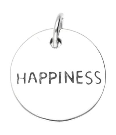 Zilveren Happiness kettinghanger