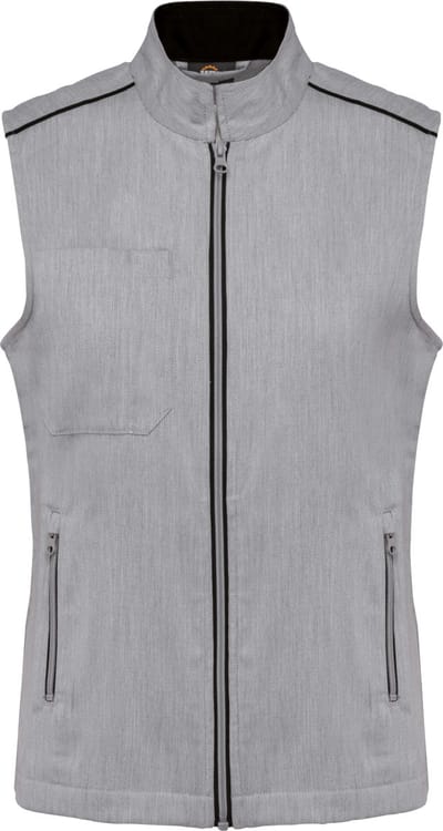 WK. Designed To Work Damesgilet Day To Day WK6149 - Marl Oxford Grey / Black - L