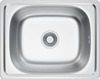 Inbouw Spoelbak RVS 40x50 cm - Eén Kuip met Kraangat en Sifon - Keukenspoelbak