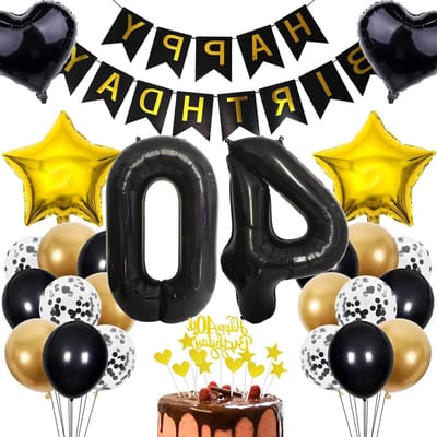 Verjaardags Decoratie 40e Verjaardag Man - Cake Decoratie - 40 Verjaardag Vrouw - Mannen Decoratie Cadeau - Voor 40e Verjaardag Mannen - Rose Goud Verjaardag - 40 Man - 40 Jaar Verjaardag Decoratie - Ballon 40 Verjaardag - 40 Jaar