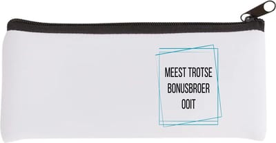 Akyol - meest trotse bonusbroer ooit Etui - Broer - trotse bonusbroer - verjaardagscadeau - verjaardag - cadeau - cadeautje voor broer - broer artikelen - kado - geschenk - gift - 20 bij 9 cm