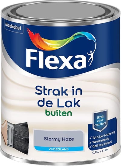 Flexa - Strak In De Lak Buitenlak Zijdeglans - Stormy Haze - Mengverf - 750 Ml