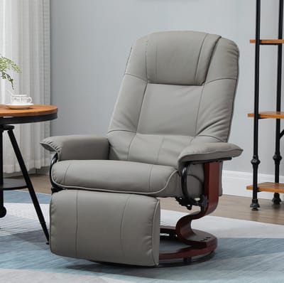 STILVORA Relaxfauteuil 78 X 87 X 100 Cm - Elektrisch Verstelbare Rugleuning Met Voetensteun - Voor Woonkamer En Tv Hoek - Kunstleer Grijs