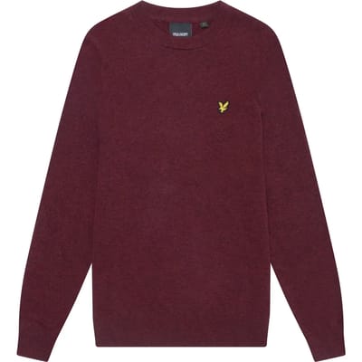 Ronde hals trui van lamswol Lyle & Scott Blend