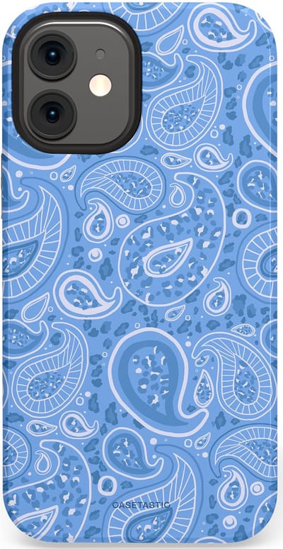 Casetastic Hoesje Geschikt voor Apple iPhone 12 Mini - Stijlvolle Beschermende Duo-layer Case - Paisley verleiding