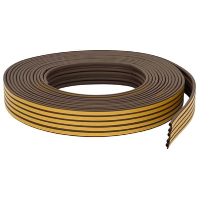 vidaXL - Zelfklevende - raamdichting - Bruin - 9 - x - 6 - mm - 12 - m - EPDM-schuin