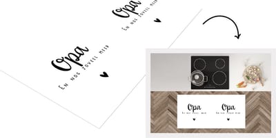 Keukenloper - Loper keuken - 'Opa en nog zoveel meer' - Spreuken - Quotes - 120x60 cm - Keukenloper vinyl