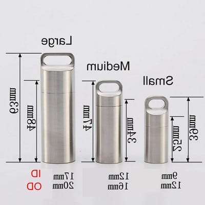 Compacte Waterdichte Pillendoos - Kleine Pocket Pillencontainer van Metaal voor Reizen, Sleutelhanger en Medicijnen - Ideaal voor Op Reis en Dagelijks Gebruik