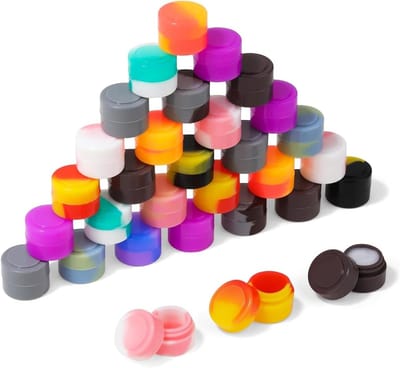 Allecto Plus - 30 stuks Siliconen Containers 3ml voor Wax - Ronde Opbergpotjes voor Olie - Multi-Functionele Opslagpotjes met Deksel voor Dabben - Ideaal voor Opbergen