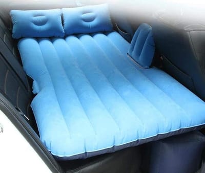 Luchtmatras Auto - Opblaasbaar Bed - Kamperen Reizen - Verhoogd Comfort - 138x85 cm - Grijs