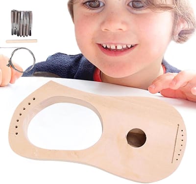 Hout Harp Kits - Muziek Instrumenten - Zelf Maken - Maan Vormig Ontwerp - 31 cm - Houtkleur
