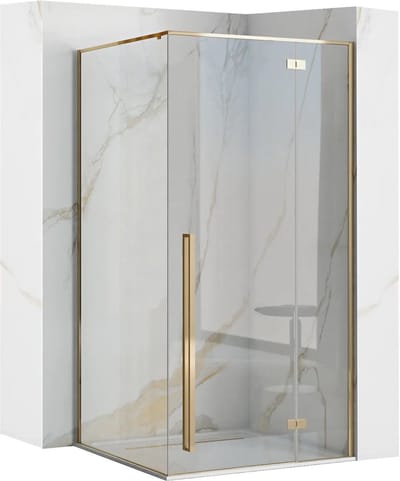 Rea Fargo Gold 90X120 U - 195 cm - Douchecabine - Rechthoek - Goud