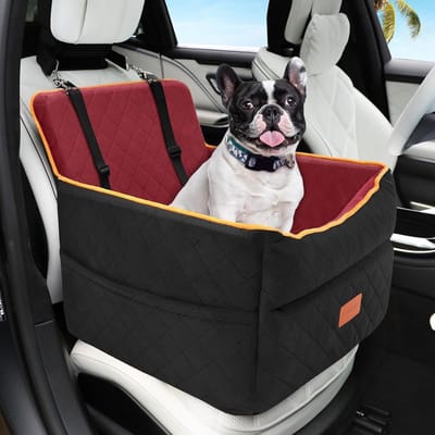 Hondenautostoel - Hondenverhoger - Veilig Reizen - Traagschuim Kussen - 52x52x48 cm - Grijs