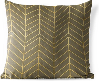 Sierkussen Buiten - Patronen - Luxe - Groen - Geel - 60x60 cm - Weerbestendig