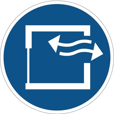 Continu ventileren gebodsbord - M057 | gecoat dibond materiaal | 10 cm