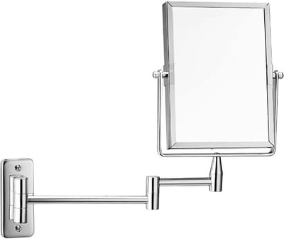 Make-upspiegel Wandmontage - Vergrotende Spiegel - Gedetailleerd Zicht - 360 Graden Draaibaar - 22 cm Spiegel - Zilverkleurig