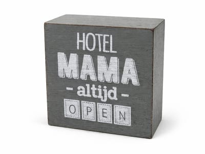 Tekstblok 10cm hotel mama kei grijs