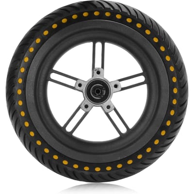 Ensemble moyeu de pneu de roue arrière en alliage d'aluminium et caoutchouc alvéolaire pour trottinette électrique Xiaomi M365 Pro 8,5 pouces jaune