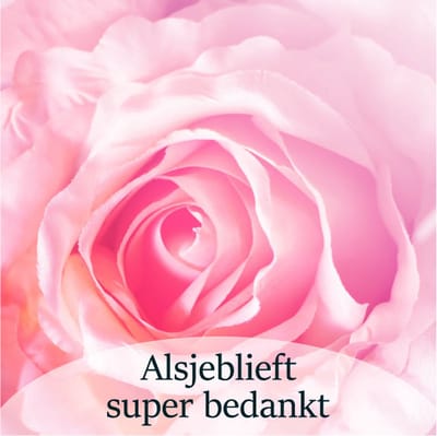 Luxe Bloemenkaartje - "Alsjeblieft super bedankt" - Cadeaukaartje - Bloemenlabel - Kaartje - 7x7 cm - 20 stuks - Met Boorgaatje
