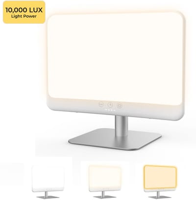 Daglichtlamp 10.000 LUX – Lichttherapielamp tegen Winterdip & Vermoeidheid – 3 Lichtstanden – Timer & Touch Control – Stil & Compact – SH Vision®