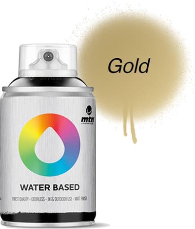 MTN Gouden Waterbasis Spuitverf - 100ml graffiti spray-paint geschikt voor kinderen
