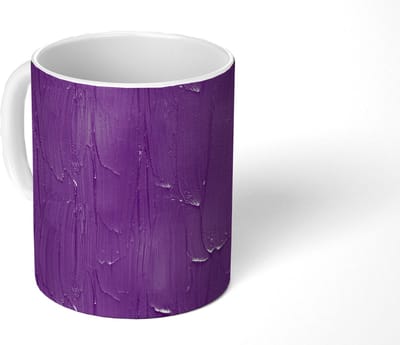 Mok - Verf - Paars - Patronen - Mokken - 350 ML - Beker - Uitdeelcadeautjes