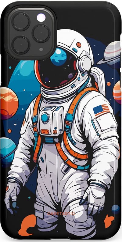 Casetastic Hoesje Geschikt voor Apple iPhone 11 Pro Max - Stijlvolle Beschermende Duo-layer Case - Astronaut in space