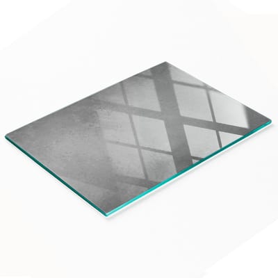 Serveerplank van gehard glas met betonmotief, 80x52 cm