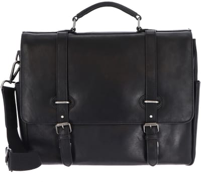 Leonhard Heyden Roma laptoptas 2-vaks 13 inch - Zwart