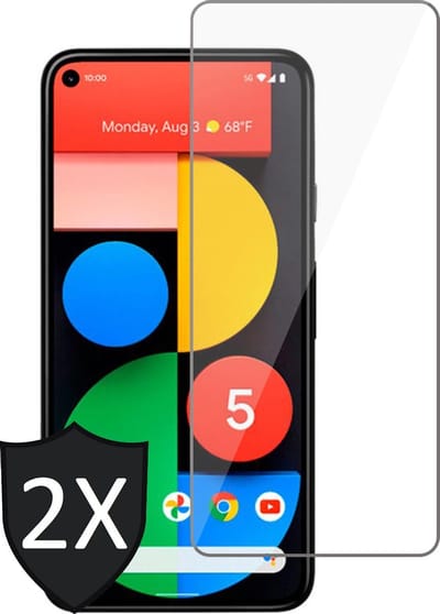 2x Screenprotector geschikt voor Google Pixel 5 - Glas Tempered Screen Protector