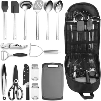 15-delige Camping Kookgerei Set - Compact en Draagbaar