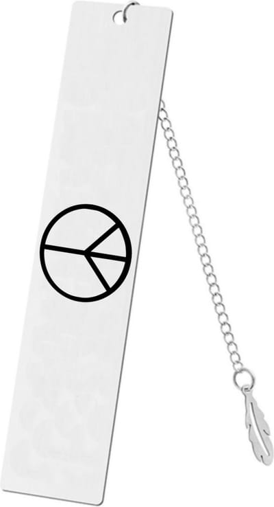 Akyol - peace boekenlegger - Peace - peace teken - gegraveerde sleutelhanger - cadeau - gepersonaliseerd - vrede - sleutelhanger met naam
