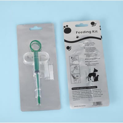 Seringue Distributeur Médicament pour Animal de Compagnie Pistolet à Pilules Comprimés Pousseur Distributeur Seringue à Eau Lait pour Animal de Compagnie Kit d'Alimentation Chien Chat Chiot Décor 2 sets vert