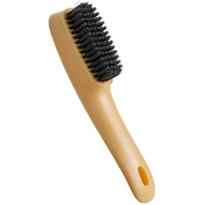 Brosse de nettoyage de chaussures, brosse de nettoyage de vêtements en plastique, outil de nettoyage ménager 1 pièce jaune