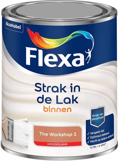Flexa - Strak In De Lak Binnenlak Hoogglans - The Workshop 1 - Mengverf - 750 Ml