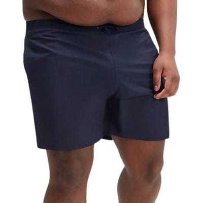 Speedo Eco Essentials 16+Sizes Watershort Zwembroek Heren Grote Maten - Zwemshort Mannen tot 5XL - Met Binnenbroekje - Trekkoord in de Taille - Zijzakken met Afvoer - 100% Gerecycled Nylon - Marine - Maat 4XL