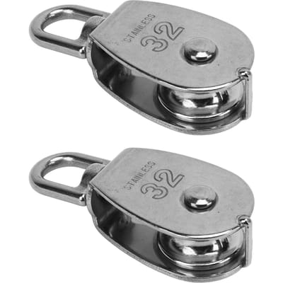 2 Ensembles de Poulie à Réa Pivotant Acier Inoxydable 304 Câble Bloc à Réa Unique Économie de Main-d'œuvre pour la Maison et le Fitness
