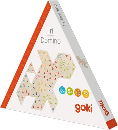 Driehoekig Dominospel - Houten Spel - Logisch Denken - Unieke Vorm Stenen - 76 Delen - Gemêleerd