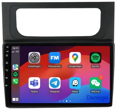 CarPlay autoradio geschikt voor Volkswagen Touran | 2011 t/m 2015 | Android 13 | Draadloos Apple CarPlay & Android Auto | 2GB + 32GB | 10 inch HD scherm | QuadCore processor | Denago DNG-A216 | 2025 model | 2011 2012 2013 2014 2015 | Bluetooth & Wifi