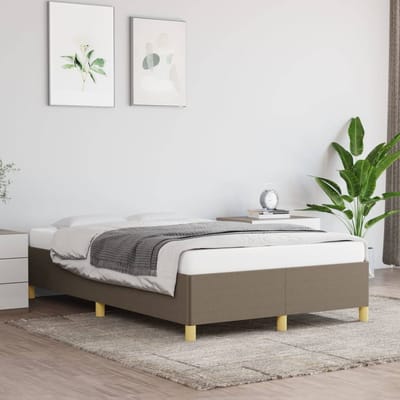 vidaXL - Bedframe - zonder - matras - 120x200 - cm - stof - taupe