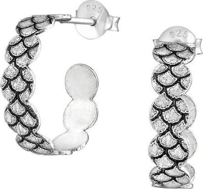 Montebello Oorbellen Cammi B - 925 Zilver Geoxideerd - Geometrisch - 5x15mm