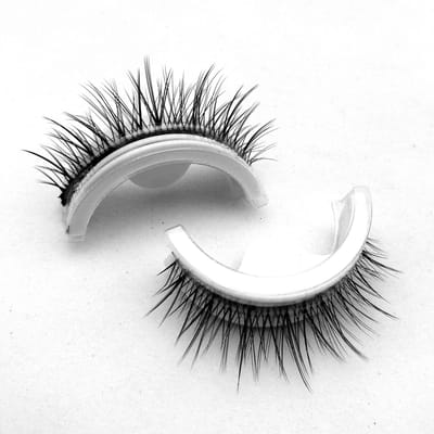 1 paire de faux cils auto-adhésifs réutilisables 3D en vison, extension de cils sans colle, 3 secondes à porter, pas besoin de colle 4 gray
