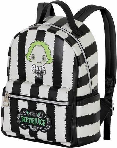Karactermania - Beetlejuice Strepen-Heady Rugzak - Backpack - Schoudertas - Wit