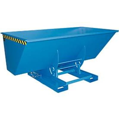 Kiepbak AK 150, met afrolsysteem, 1500 l, 1000 kg L 1420 x B 2280 x H 1070 mm, RAL 5012 blauw