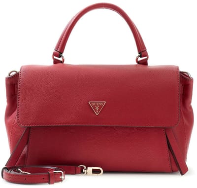 GUESS schoudertas handtas Devon Top Handle Flap Dark Cherry donkerrood