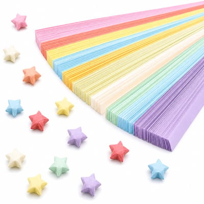 Pastel gekleurde papierstroken 1CM x 23,5CM - Origami papier voor oa Geluk Sterren vouwen - Vouwstrips in 10 kleuren