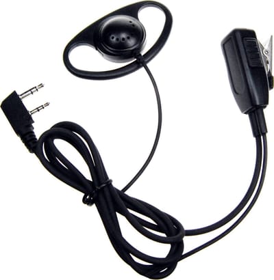 K-PO® KEP 14D K - Beveiligings oortje - Security Headset - Heavy Duty - Kenwood connector - TK-3401 / TK-3501 / TK-3701 / NX-1200 / NX-1300 - Horeca - Evenementen - Outdoor activiteiten